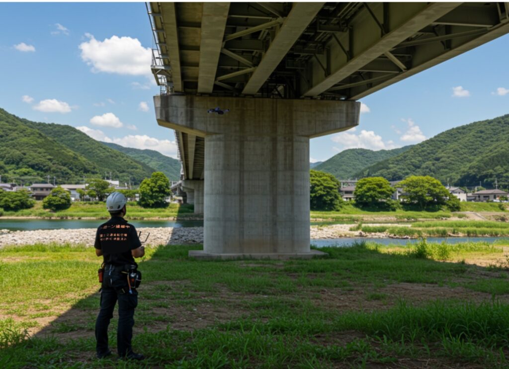 ドローンによる　橋梁点検